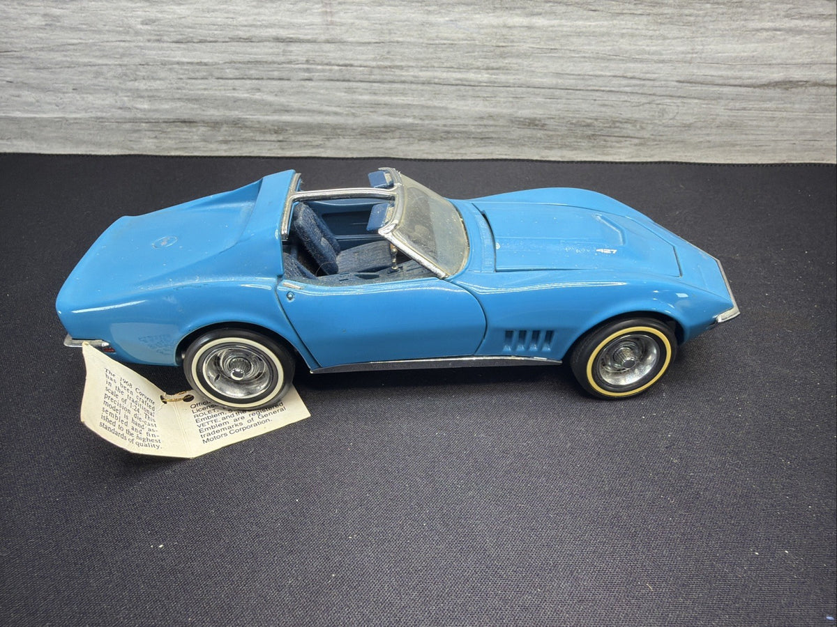 1968 Chevrolet Corvette, Franklin Mint, 1/24 Scale Diecast Model, Blue No Box6