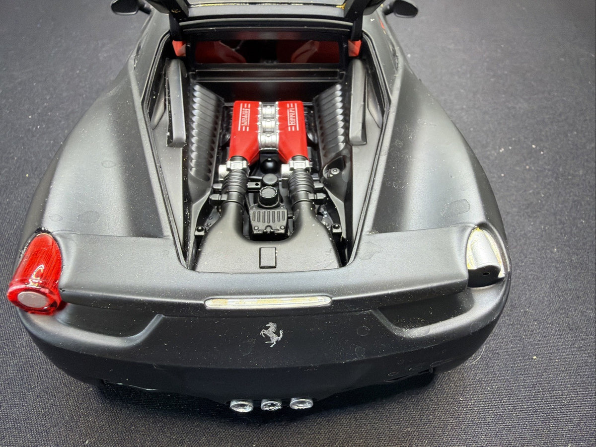 1:18 Hot Wheels Elite Ferrari 458 Speciale Matte Black No Box. Nice. READ8