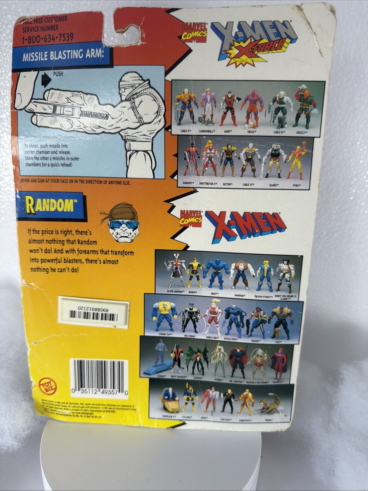 Random W/Missile Blasting Arm The Uncanny X Men 1994 Toy Biz New Damaged Box9