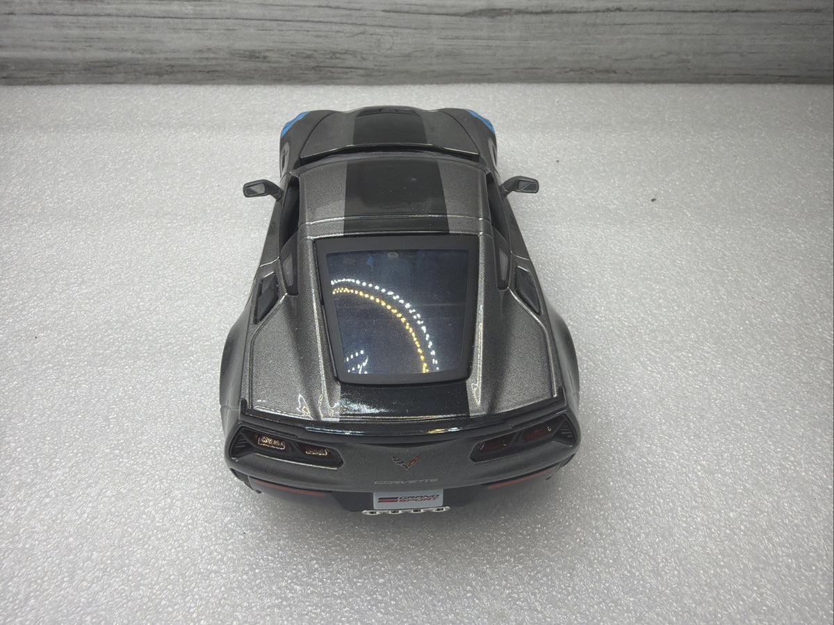 Maisto 2017 Chevrolet Corvette Stingray Grey 1/24 Scale Diecast Car NoBox Nice6